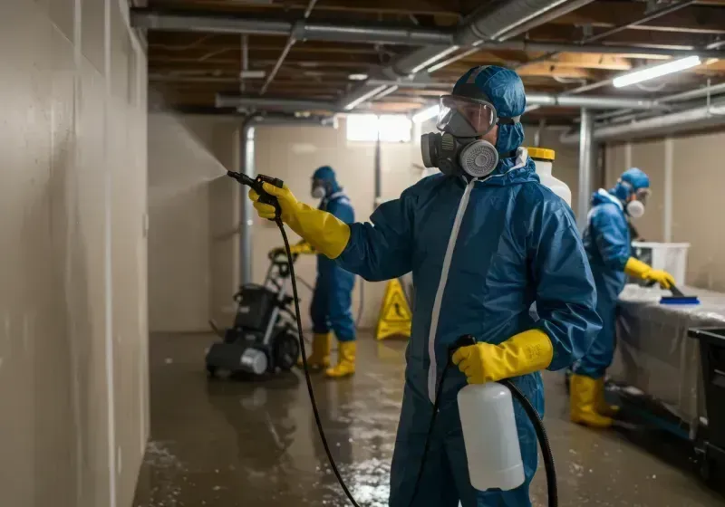 Basement Sanitization and Antimicrobial Treatment process in Hewlett, NY